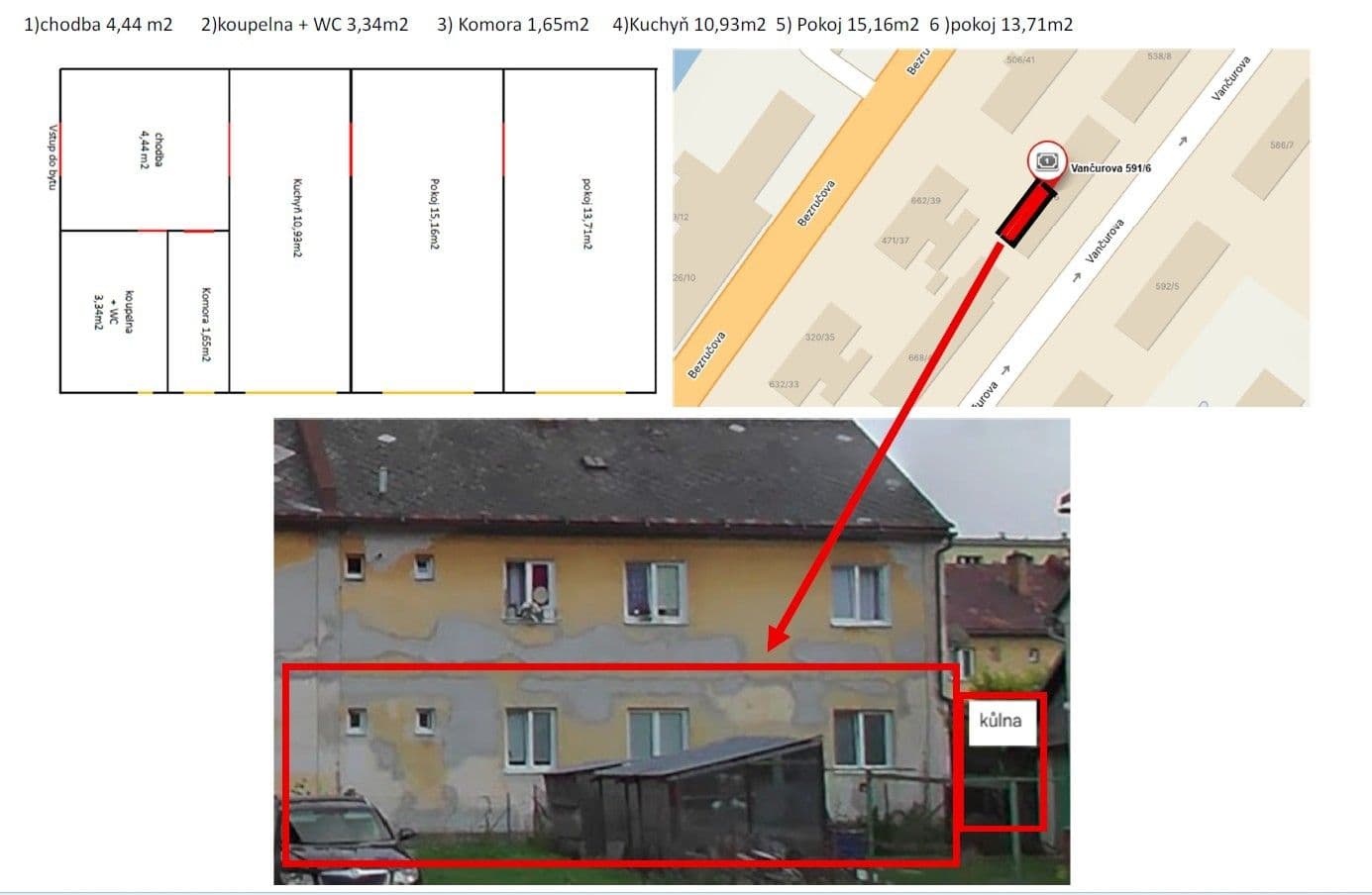 Predaj bytu 2-izbový 54 m², Vančurova, Jeseník, Olomoucký kraj Predaj bytu 2-izbový 54 m², Vančurova, Jeseník, Olomoucký kraj