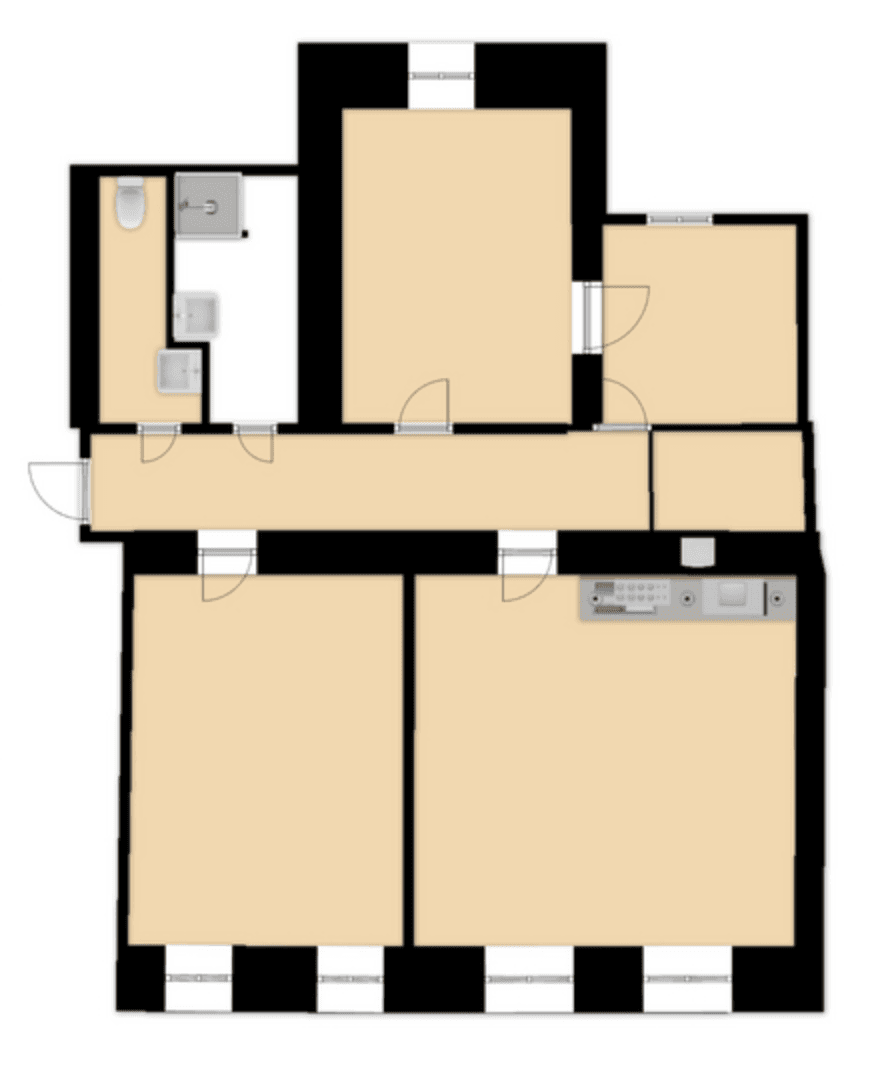 Prenájom bytu 4-izbový 90 m², Sevastopolská, Praha, Praha Prenájom bytu 4-izbový 90 m², Sevastopolská, Praha, Praha