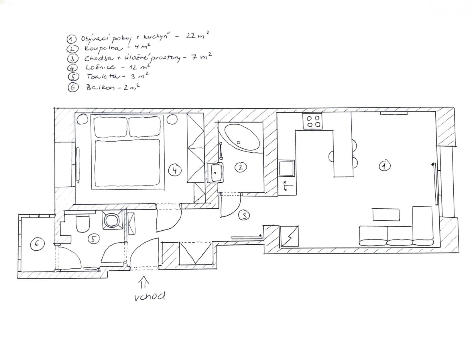 Prenájom bytu 50 m², Vodárenská, Praha, Praha Prenájom bytu 50 m², Vodárenská, Praha, Praha