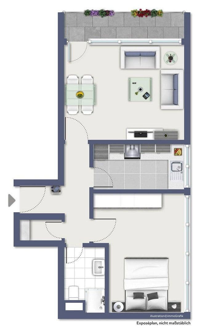 Prenájom bytu 2-izbový 49 m², Bansastraße 5, Neu-Isenburg, Hesensko Prenájom bytu 2-izbový 49 m², Bansastraße 5, Neu-Isenburg, Hesensko