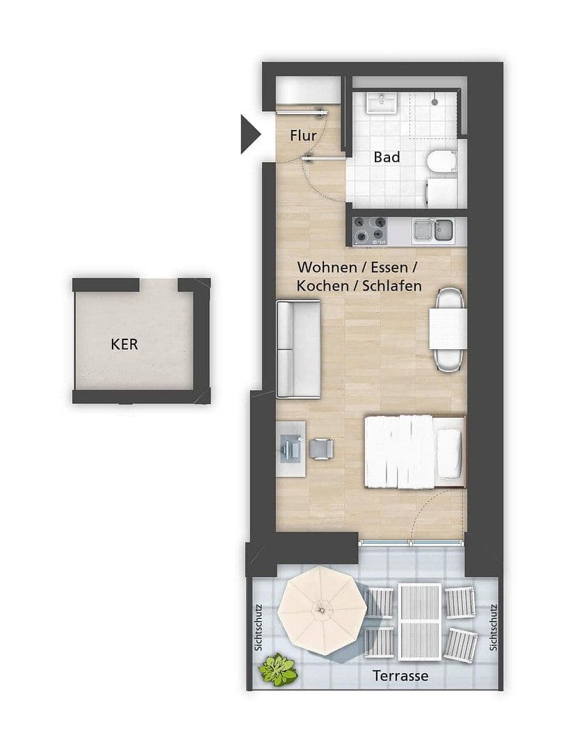 Prenájom bytu 2-izbový 54 m², Theodor-Mathieu-Straße, Bamberg, Bavorsko Prenájom bytu 2-izbový 54 m², Theodor-Mathieu-Straße, Bamberg, Bavorsko