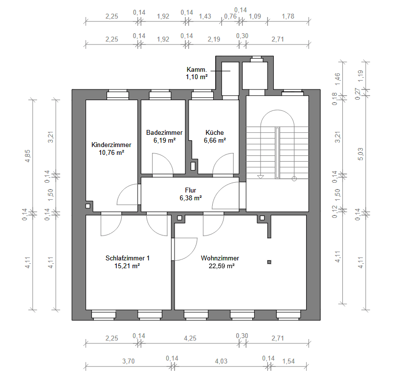 Prenájom bytu 3-izbový 69 m², Kantstraße 32, Wurzen, Sasko Prenájom bytu 3-izbový 69 m², Kantstraße 32, Wurzen, Sasko