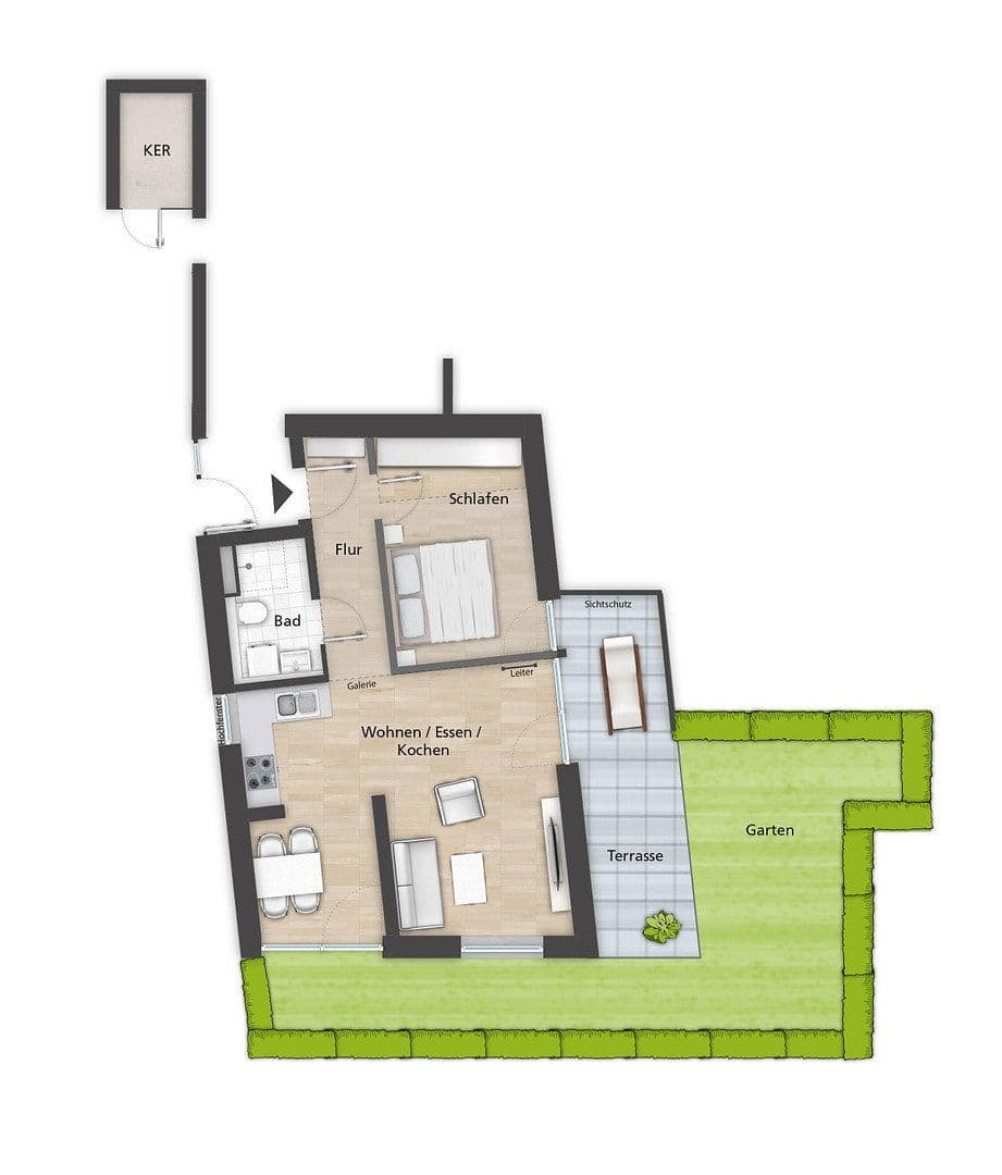 Prenájom bytu 2-izbový 70 m², Lorenz-Krapp-Straße 25, Bamberg, Bavorsko Prenájom bytu 2-izbový 70 m², Lorenz-Krapp-Straße 25, Bamberg, Bavorsko