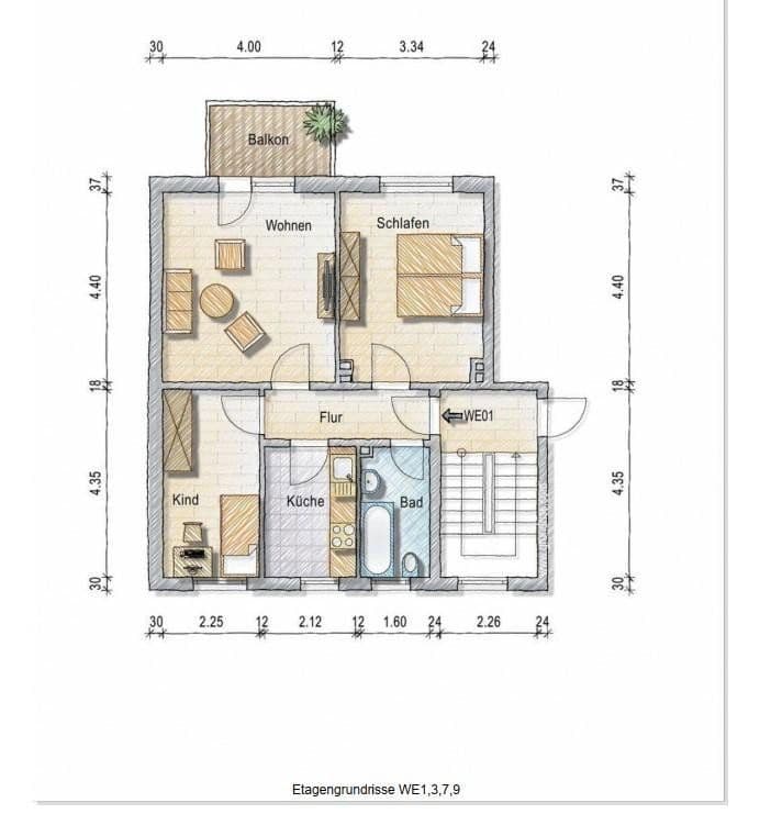 Predaj bytu 3-izbový 61 m², An der Stedte 9, Werra-Suhl-Tal, Durínsko Predaj bytu 3-izbový 61 m², An der Stedte 9, Werra-Suhl-Tal, Durínsko