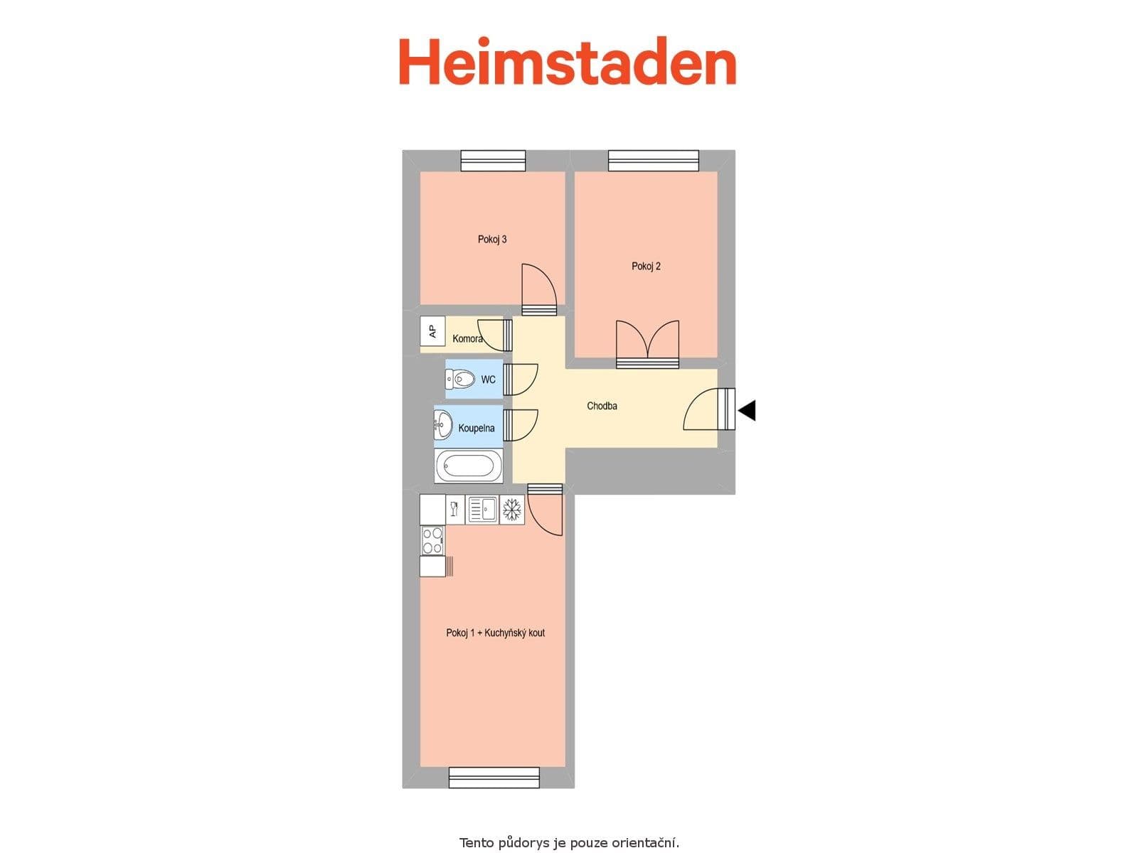 Prenájom bytu 3-izbový 54 m², Bieblova, Havířov, Moravskoslezský kraj Prenájom bytu 3-izbový 54 m², Bieblova, Havířov, Moravskoslezský kraj