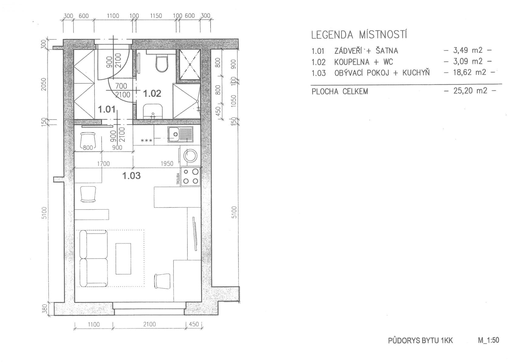 Prenájom bytu 1-izbový 25 m², Přadlácká, Brno, Jihomoravský kraj Prenájom bytu 1-izbový 25 m², Přadlácká, Brno, Jihomoravský kraj