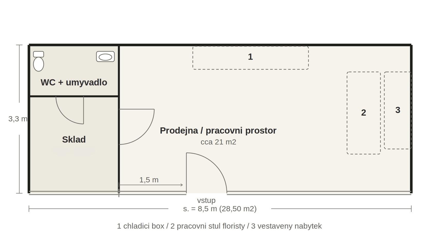 Prenájom nebytového priestoru 28 m², Rohanské nábřeží, Praha, Praha Prenájom nebytového priestoru 28 m², Rohanské nábřeží, Praha, Praha