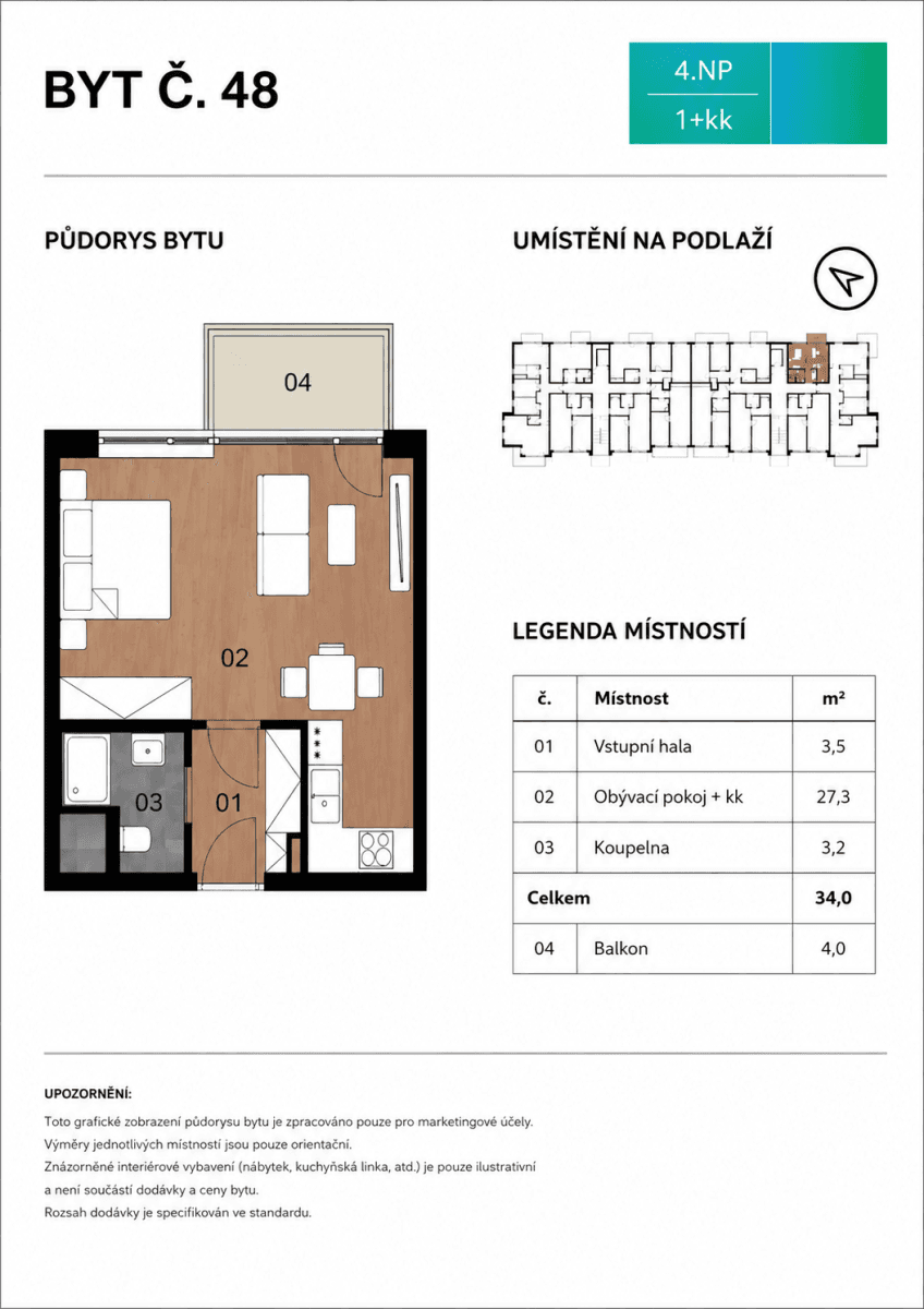 Prenájom bytu 1-izbový 34 m², Americká, Kladno, Středočeský kraj Prenájom bytu 1-izbový 34 m², Americká, Kladno, Středočeský kraj
