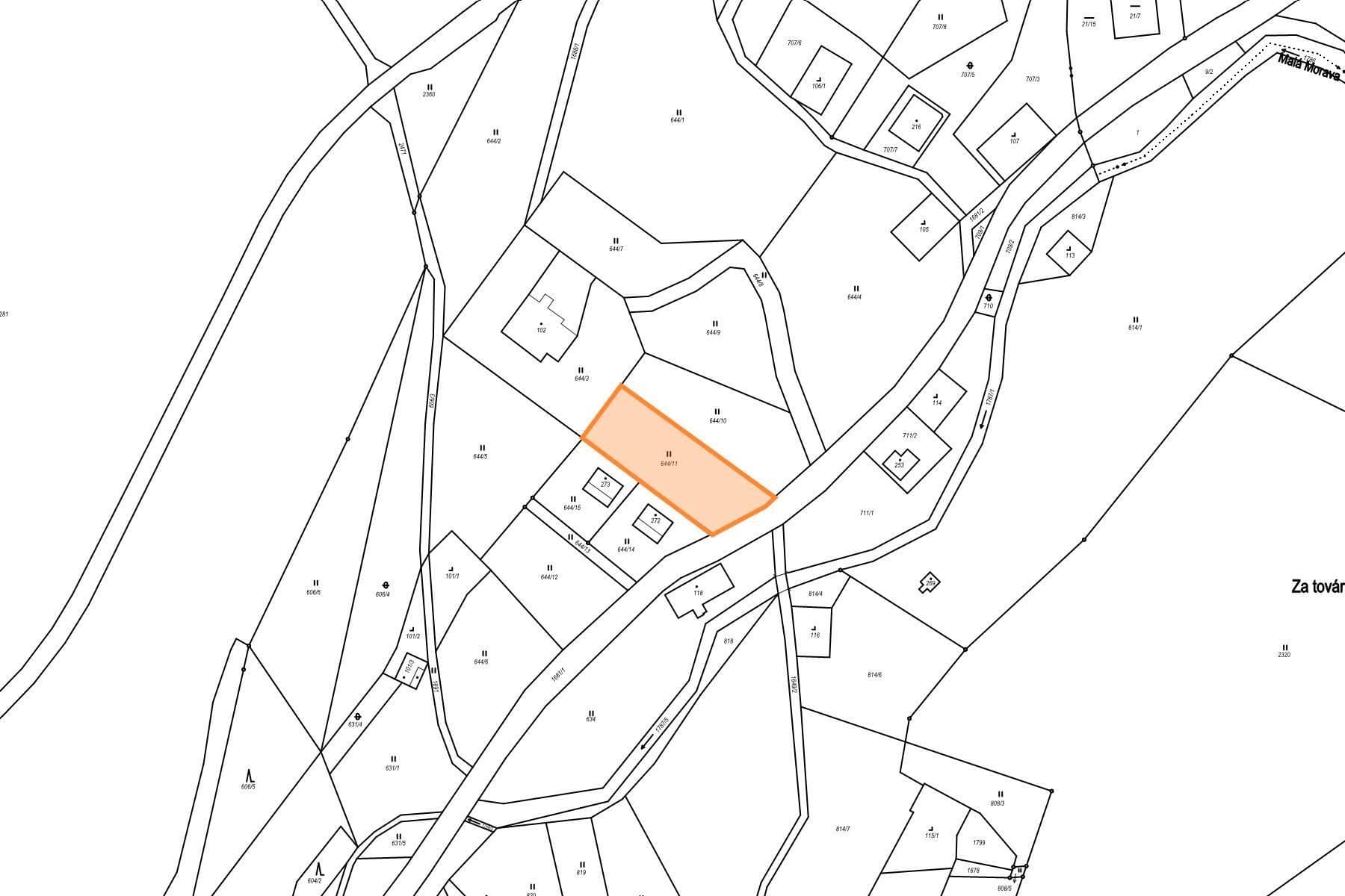 Predaj pozemku 1.299 m², Malá Morava, Olomoucký kraj Predaj pozemku 1.299 m², Malá Morava, Olomoucký kraj