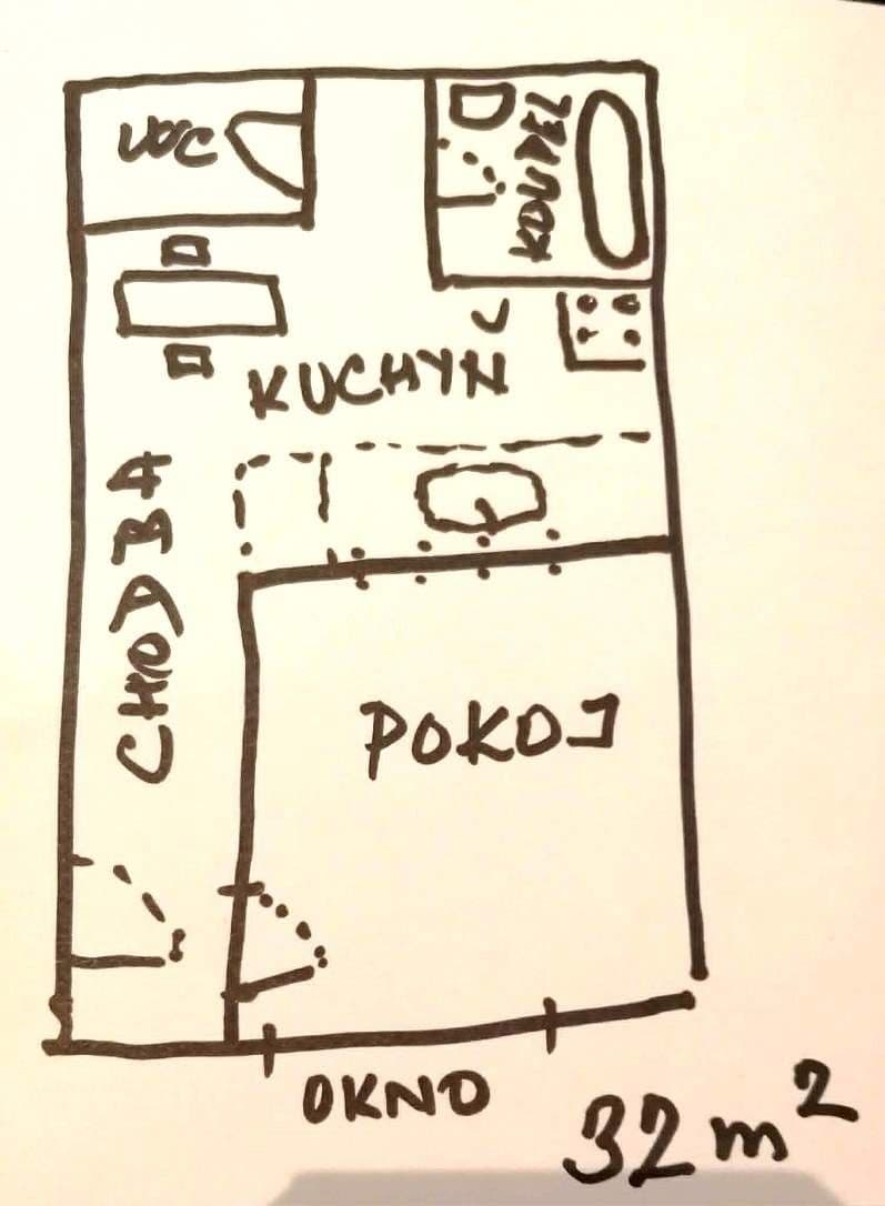 Prenájom bytu 1-izbový 32 m², Gutova, Praha, Praha Prenájom bytu 1-izbový 32 m², Gutova, Praha, Praha