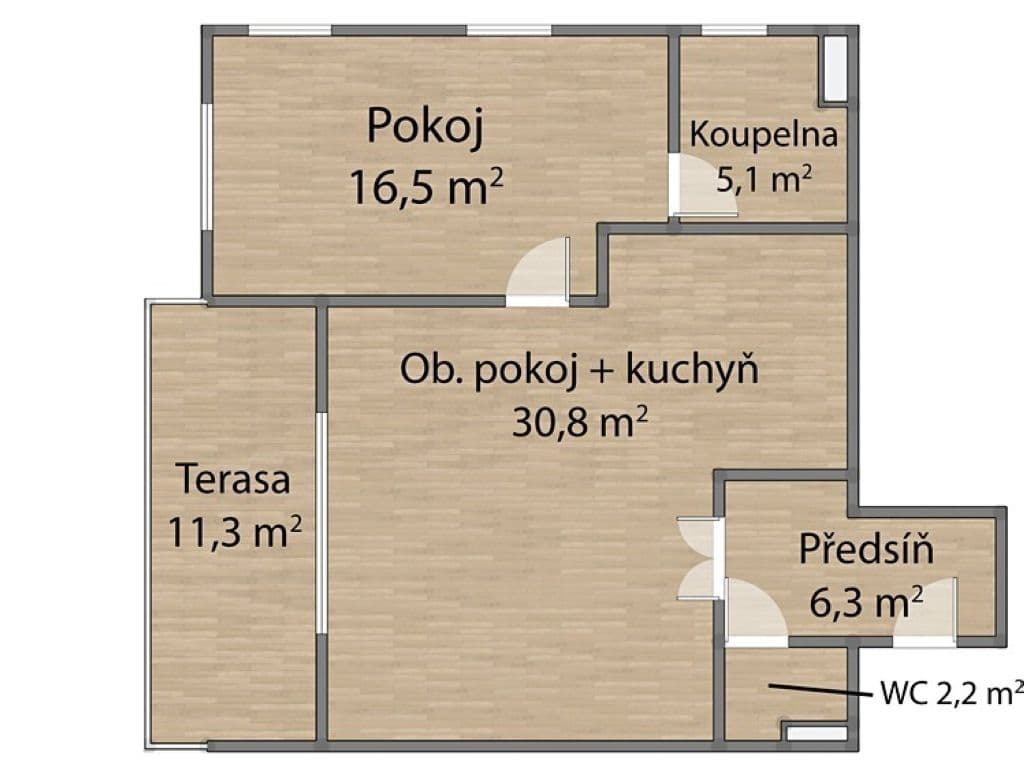 Prenájom bytu 2-izbový 76 m², Vánková, Praha, Praha Prenájom bytu 2-izbový 76 m², Vánková, Praha, Praha