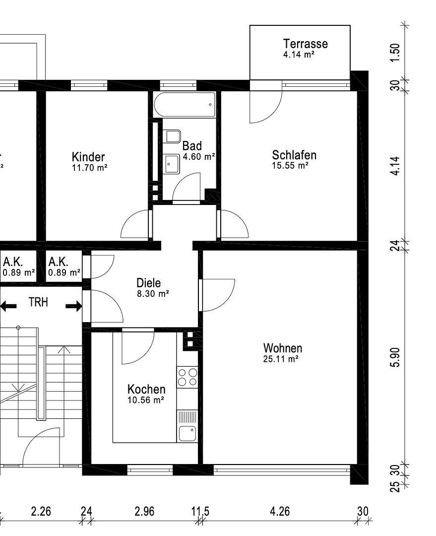 Prenájom bytu 3-izbový 81 m², Ackerstraße 9, Oberhausen, Severné Porýnie - Westfálsko Prenájom bytu 3-izbový 81 m², Ackerstraße 9, Oberhausen, Severné Porýnie - Westfálsko