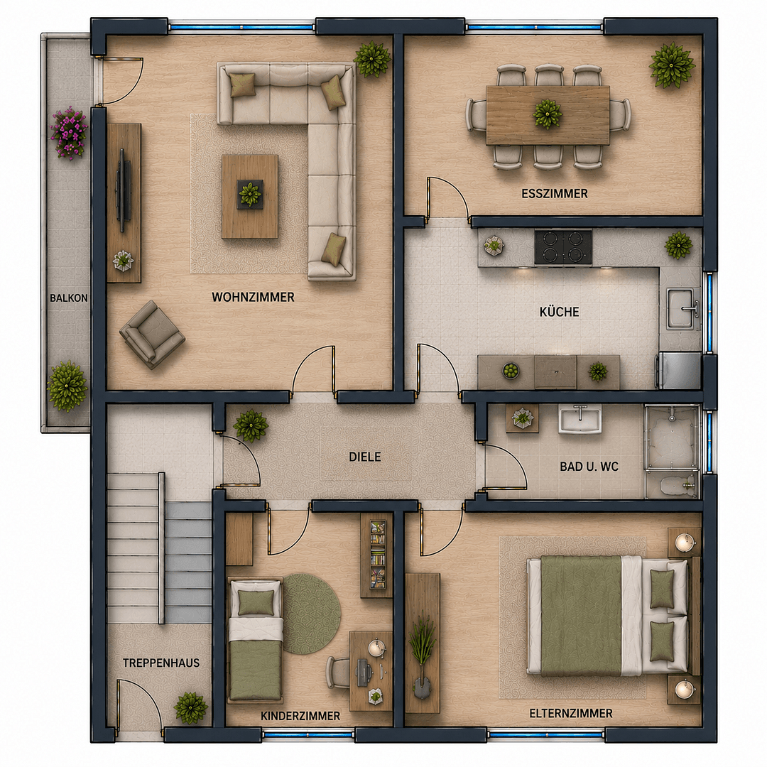 Prenájom bytu 4-izbový 83 m², Sankt Sebastian, Porýnie-Falcko Prenájom bytu 4-izbový 83 m², Sankt Sebastian, Porýnie-Falcko
