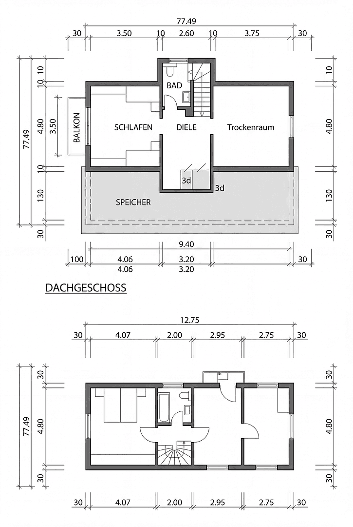 Predaj domu 146 m², pozemek 620 m², Oberwalchner Weg 6, Traunreut, Bavorsko Predaj domu 146 m², pozemek 620 m², Oberwalchner Weg 6, Traunreut, Bavorsko