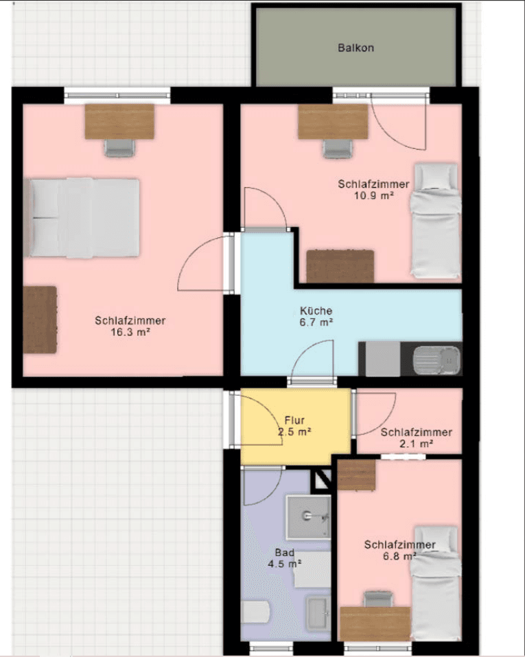 Prenájom bytu 9 m², Frankfurt, Hesensko Prenájom bytu 9 m², Frankfurt, Hesensko