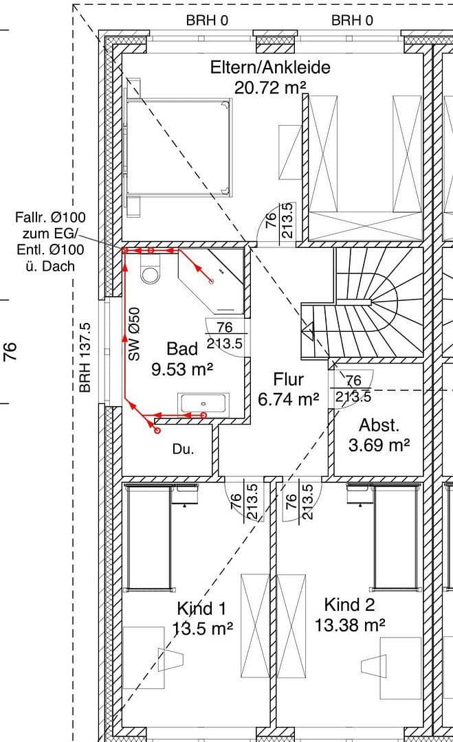 Predaj domu 140 m², pozemek 280 m², Am Rosenmühlenbach 1A, Bissendorf, Dolné Sasko Predaj domu 140 m², pozemek 280 m², Am Rosenmühlenbach 1A, Bissendorf, Dolné Sasko