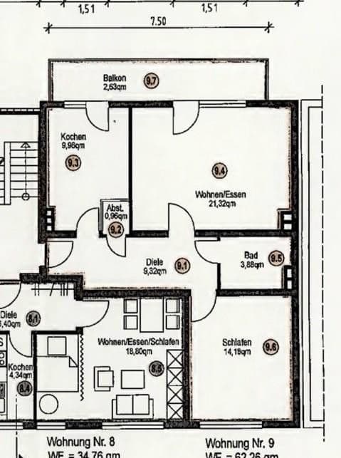 Prenájom bytu 2-izbový 63 m², Poststr. 7, Bottrop, Severné Porýnie - Westfálsko Prenájom bytu 2-izbový 63 m², Poststr. 7, Bottrop, Severné Porýnie - Westfálsko