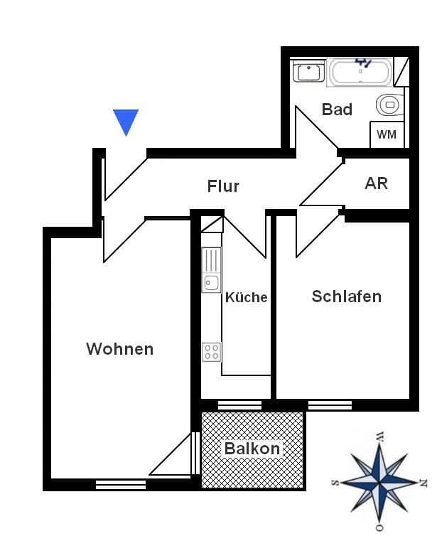 Prenájom bytu 2-izbový 66 m², Am Krusenick 17, Berlin, Berlín Prenájom bytu 2-izbový 66 m², Am Krusenick 17, Berlin, Berlín