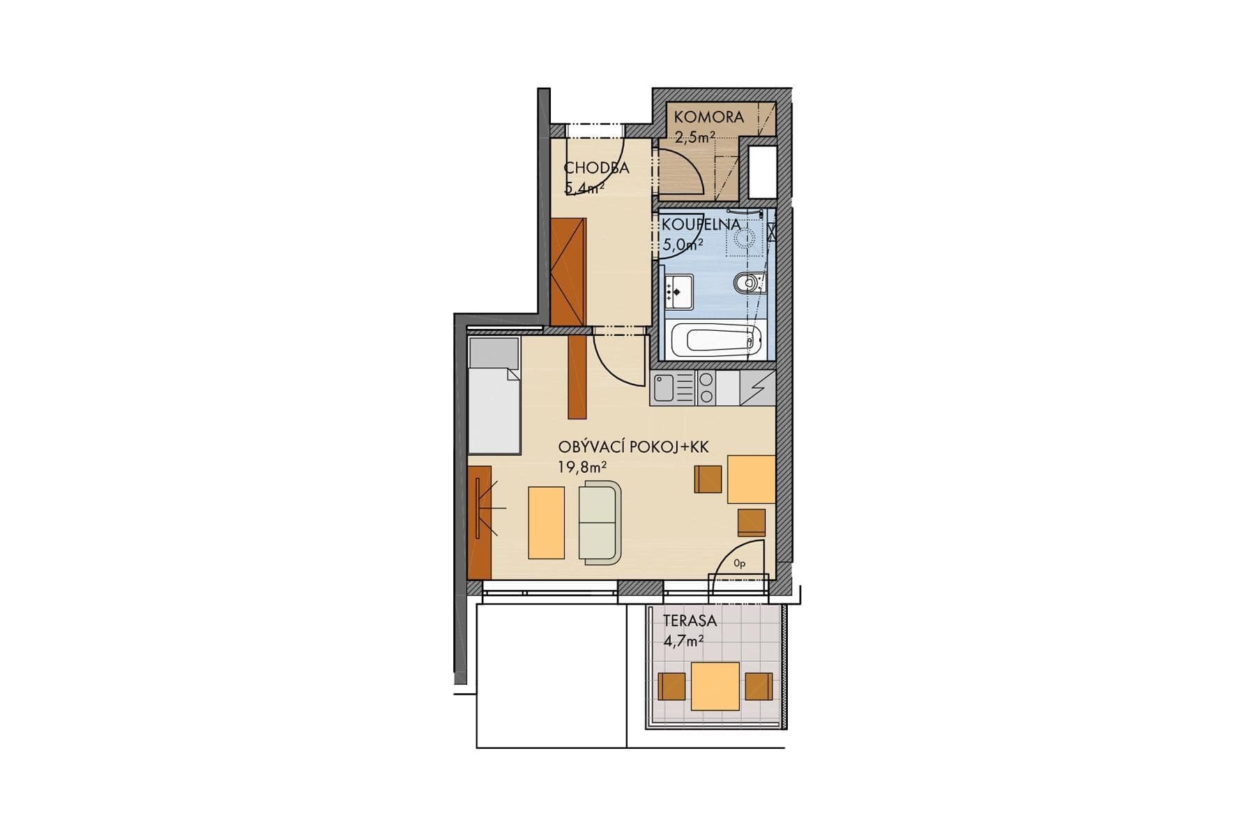 Predaj bytu 1-izbový 39 m², Makedonská, Praha, Praha Predaj bytu 1-izbový 39 m², Makedonská, Praha, Praha