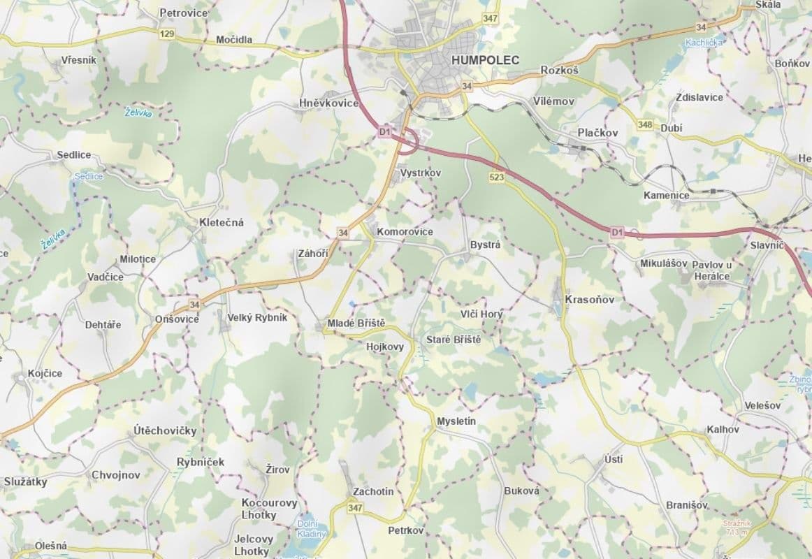 Predaj pozemku 1.336 m², Mladé Bříště, Kraj Vysočina Predaj pozemku 1.336 m², Mladé Bříště, Kraj Vysočina