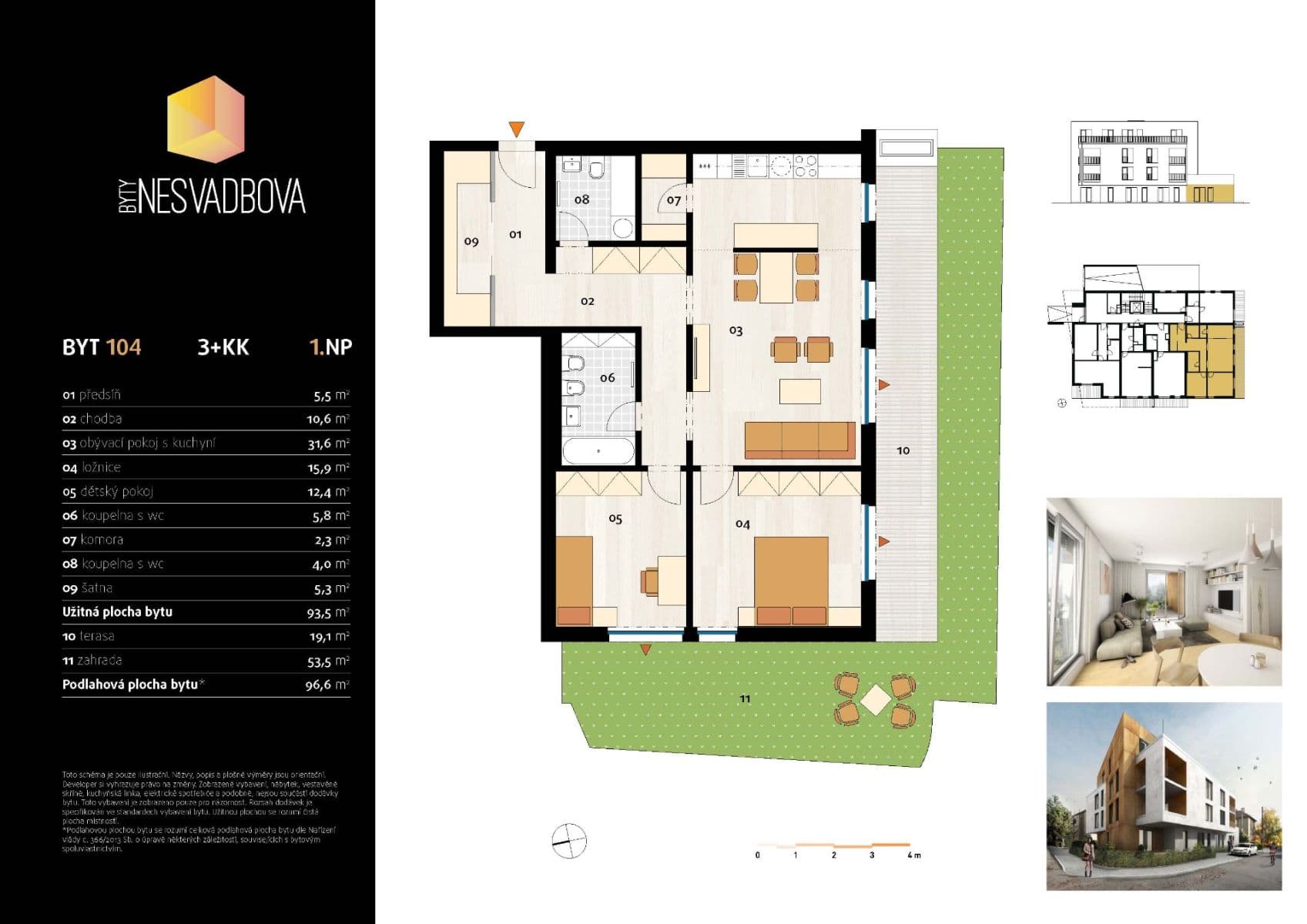 Predaj bytu 3-izbový 97 m², Nesvadbova, Praha, Praha Predaj bytu 3-izbový 97 m², Nesvadbova, Praha, Praha