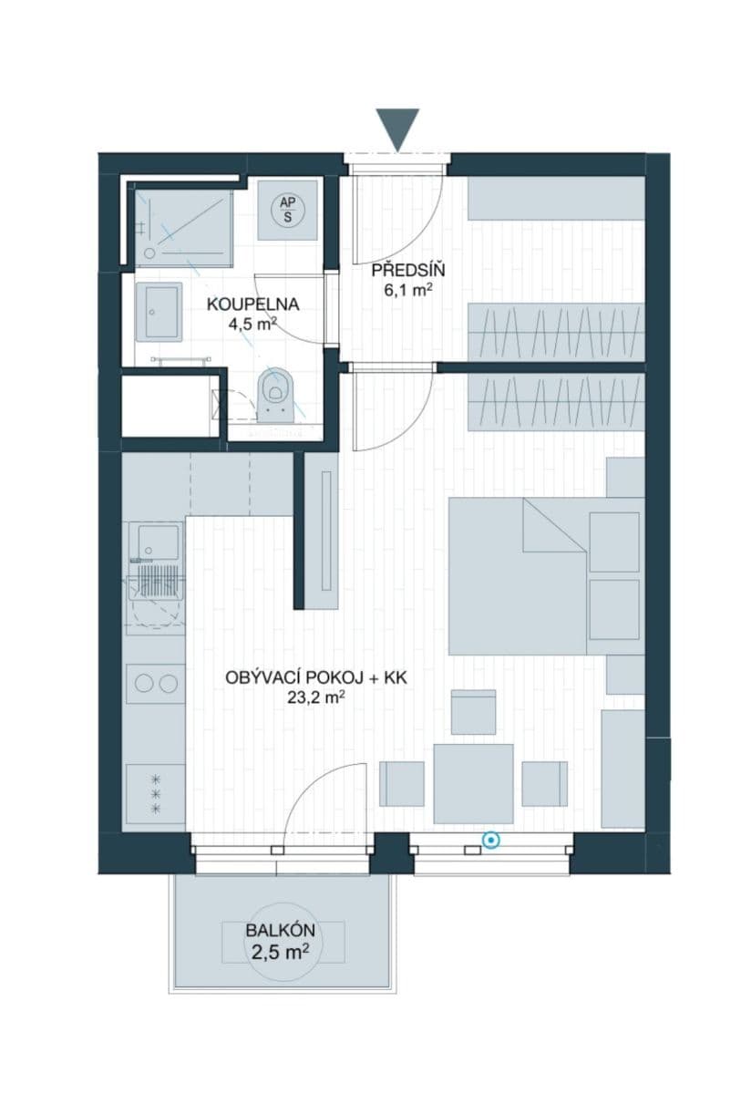 Prenájom bytu 1-izbový 36 m², Waltariho, Praha, Praha Prenájom bytu 1-izbový 36 m², Waltariho, Praha, Praha