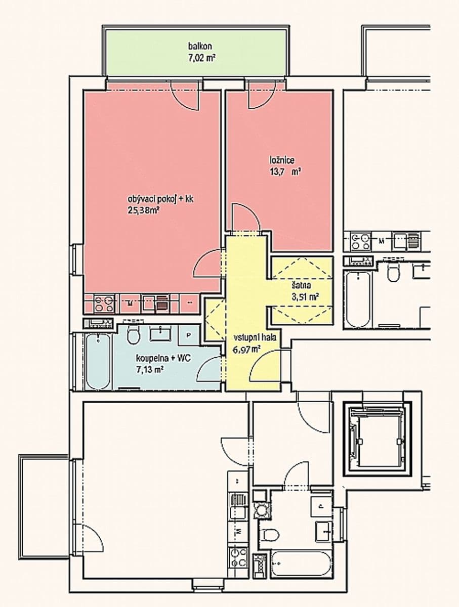 Prenájom bytu 2-izbový 57 m², Boží Hora, Ivančice, Jihomoravský kraj Prenájom bytu 2-izbový 57 m², Boží Hora, Ivančice, Jihomoravský kraj