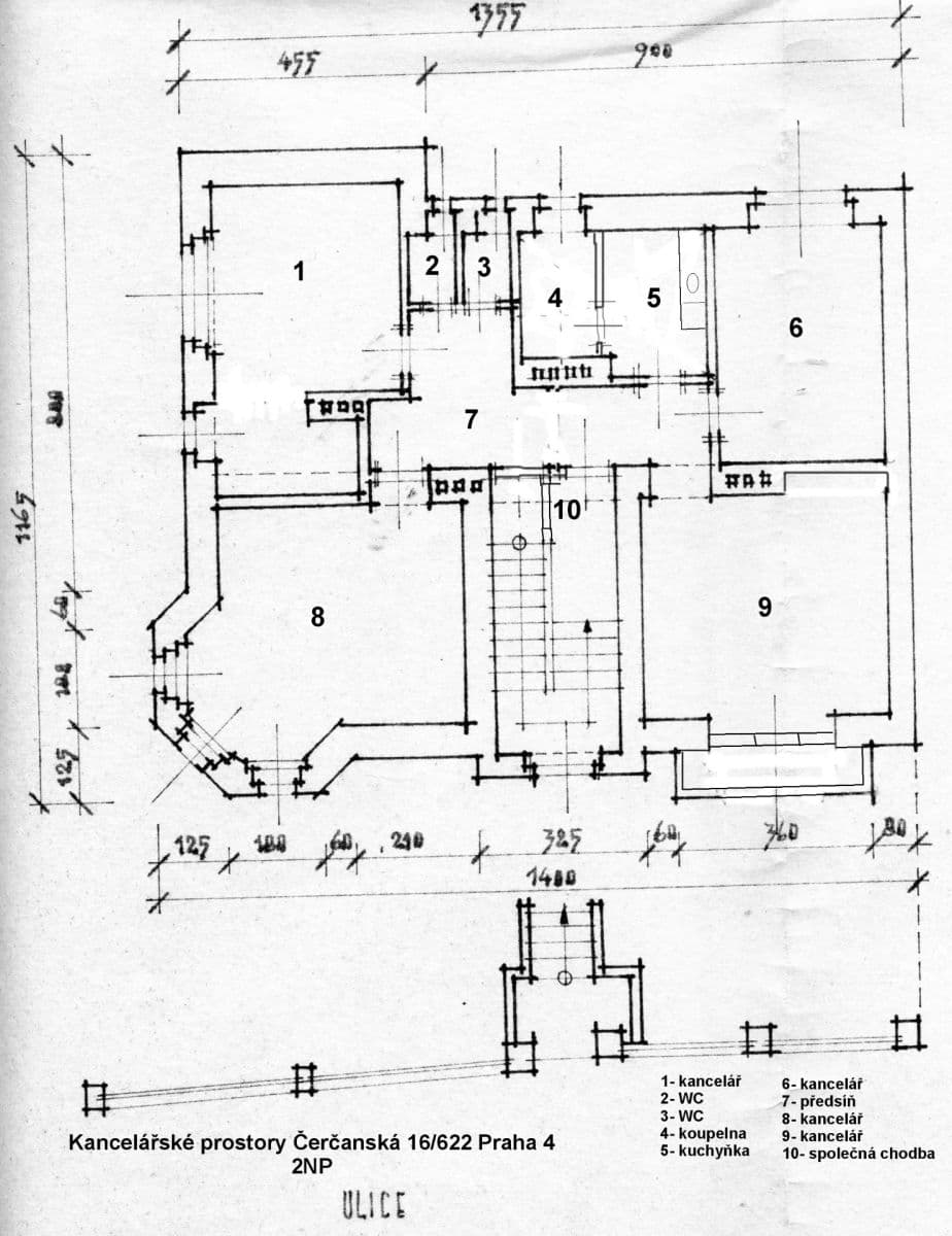 Prenájom kancelárie 105 m², Čerčanská, Praha, Praha Prenájom kancelárie 105 m², Čerčanská, Praha, Praha