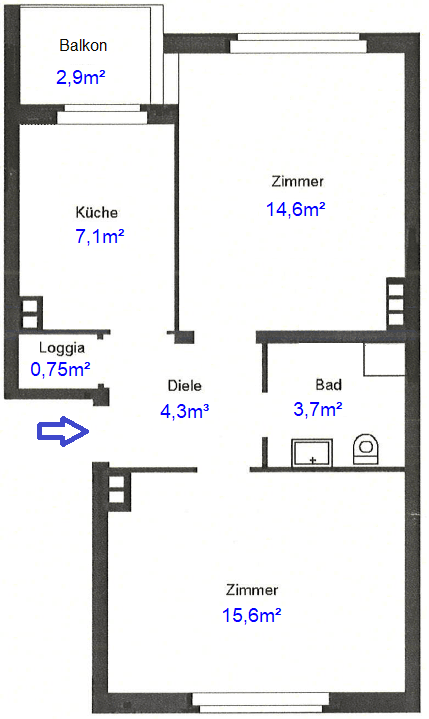 Predaj bytu 2-izbový 47 m², Eifelstr. 46, Köln, Severné Porýnie - Westfálsko Predaj bytu 2-izbový 47 m², Eifelstr. 46, Köln, Severné Porýnie - Westfálsko