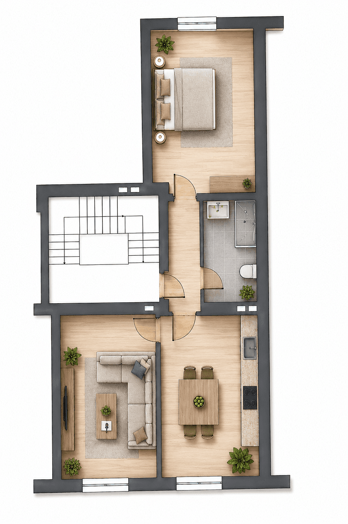 Prenájom bytu 2-izbový 65 m², Siemensstraße 52, Düsseldorf, Severné Porýnie - Westfálsko Prenájom bytu 2-izbový 65 m², Siemensstraße 52, Düsseldorf, Severné Porýnie - Westfálsko