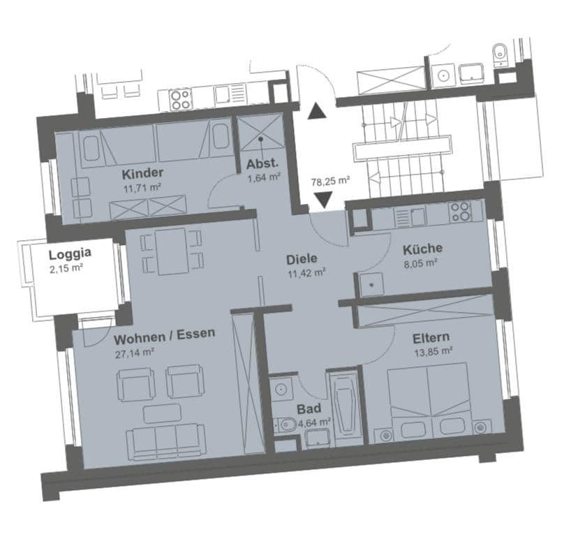 Predaj bytu 3-izbový 79 m², Stresemannstraße 15, Hildesheim, Dolné Sasko Predaj bytu 3-izbový 79 m², Stresemannstraße 15, Hildesheim, Dolné Sasko