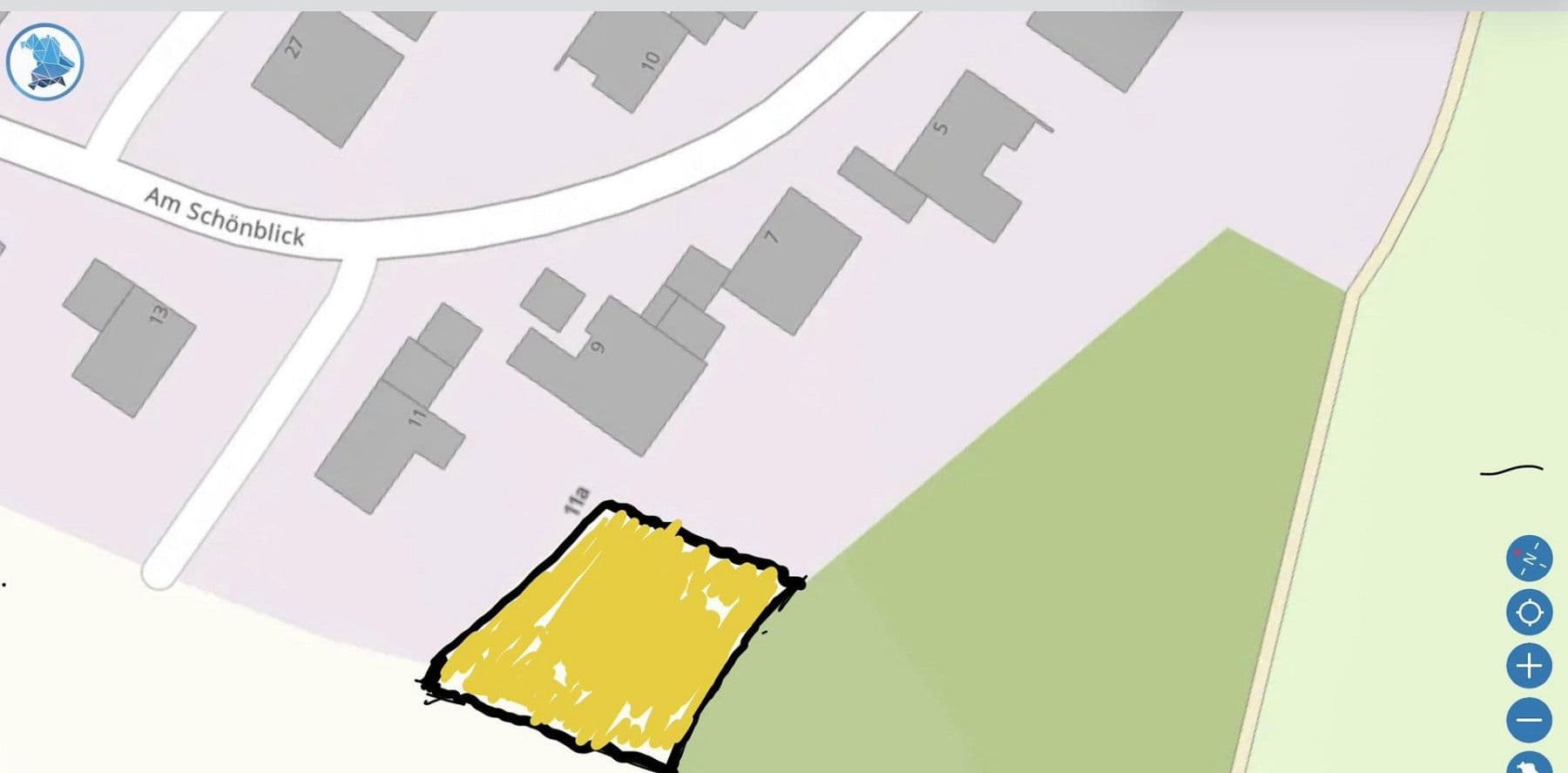 Predaj pozemku 550 m², Am Schönblick 11a, Reichertshausen, Bavorsko Predaj pozemku 550 m², Am Schönblick 11a, Reichertshausen, Bavorsko