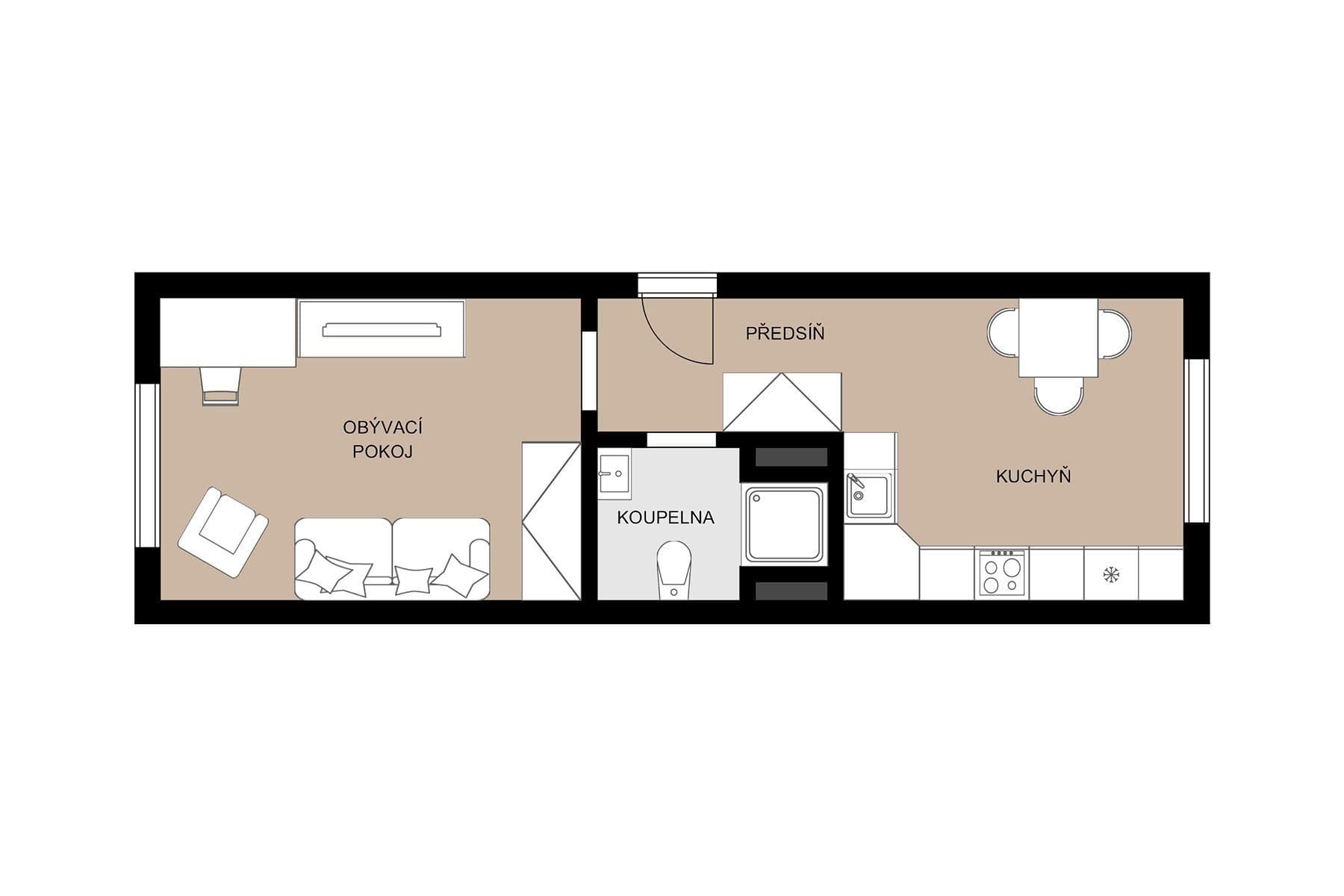 Prenájom bytu 1-izbový 38 m², Nedvězská, Praha, Praha Prenájom bytu 1-izbový 38 m², Nedvězská, Praha, Praha