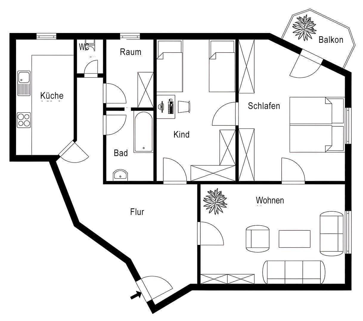 Prenájom bytu 3-izbový 110 m², Valleystraße 19, München, Bavorsko Prenájom bytu 3-izbový 110 m², Valleystraße 19, München, Bavorsko
