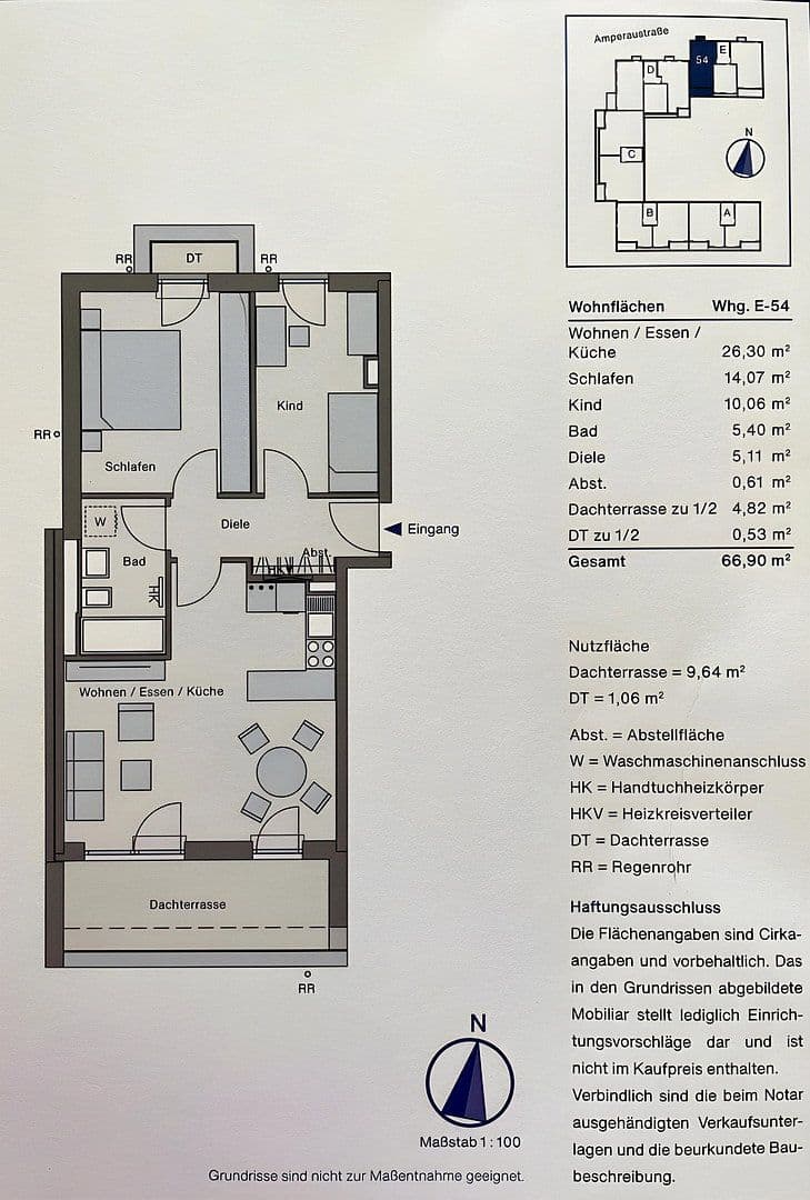 Prenájom bytu 3-izbový 66 m², Sanddornstr. 19, Moosburg an der Isar, Bavorsko Prenájom bytu 3-izbový 66 m², Sanddornstr. 19, Moosburg an der Isar, Bavorsko