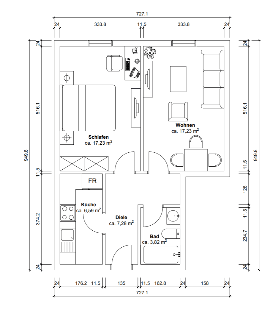 Predaj bytu 2-izbový 53 m², Essen, Severné Porýnie - Westfálsko Predaj bytu 2-izbový 53 m², Essen, Severné Porýnie - Westfálsko