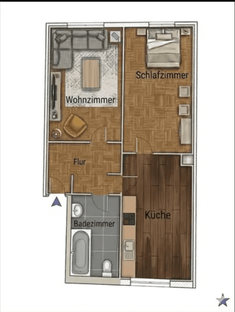 Prenájom bytu 2-izbový 55 m², Elsasser Str. 11a, Wuppertal, Severné Porýnie - Westfálsko Prenájom bytu 2-izbový 55 m², Elsasser Str. 11a, Wuppertal, Severné Porýnie - Westfálsko