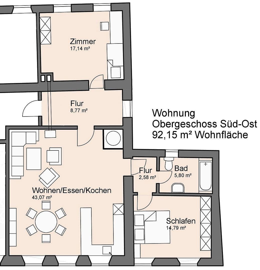Prenájom bytu 3-izbový 92 m², Marktstraße 59, Rennertshofen, Bavorsko Prenájom bytu 3-izbový 92 m², Marktstraße 59, Rennertshofen, Bavorsko