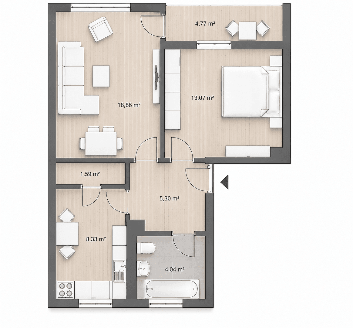 Predaj bytu 2-izbový 54 m², Daimlerstraße 3, Köln, Severné Porýnie - Westfálsko Predaj bytu 2-izbový 54 m², Daimlerstraße 3, Köln, Severné Porýnie - Westfálsko
