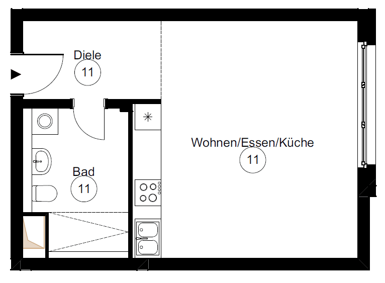 Prenájom bytu 1-izbový 41 m², Genthiner Str. 46, Berlin, Berlín Prenájom bytu 1-izbový 41 m², Genthiner Str. 46, Berlin, Berlín