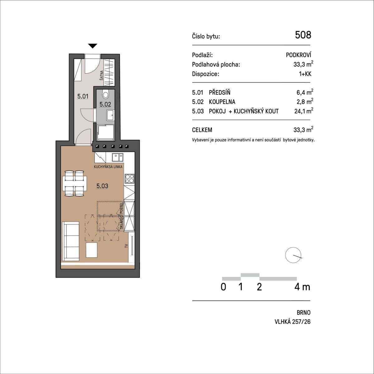 Prenájom bytu 1-izbový 34 m², Vlhká, Brno, Jihomoravský kraj Prenájom bytu 1-izbový 34 m², Vlhká, Brno, Jihomoravský kraj