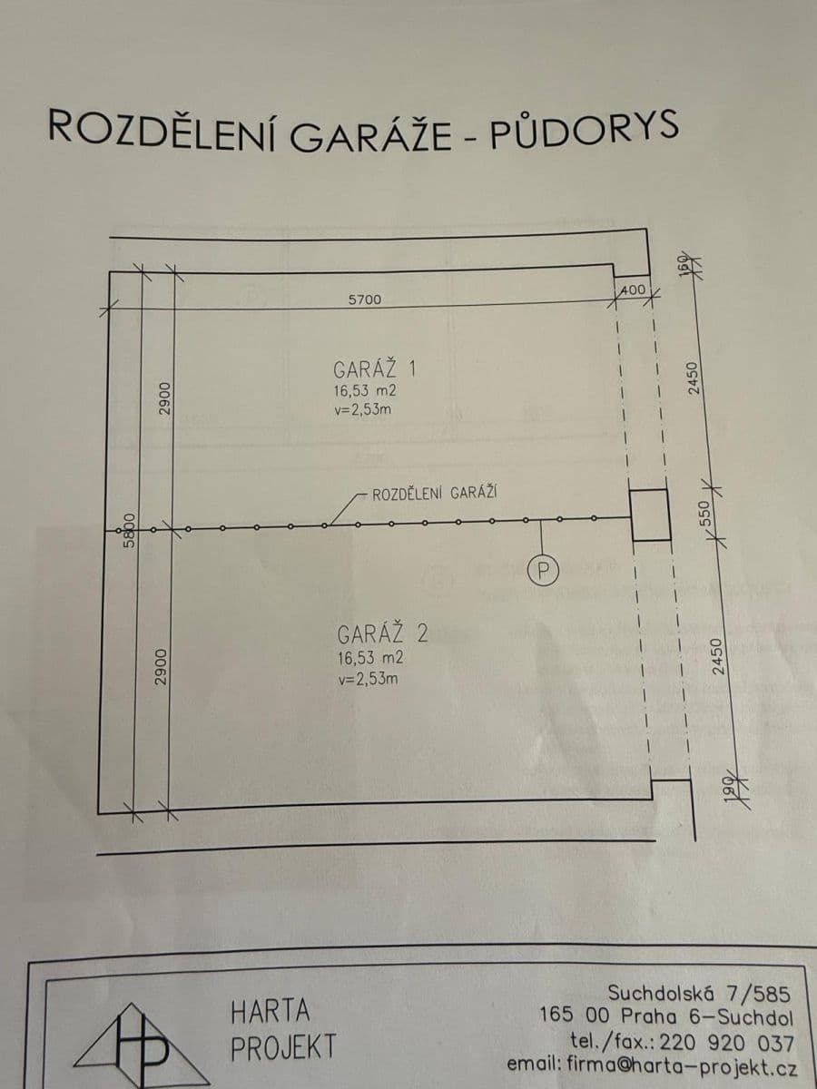 Prenájom garáže 16 m², Štorkánova, Praha, Praha Prenájom garáže 16 m², Štorkánova, Praha, Praha