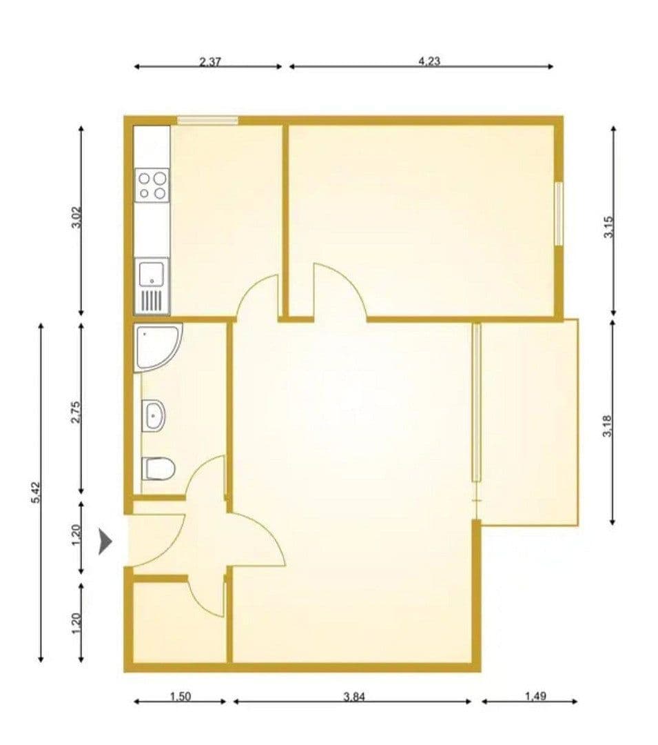 Predaj bytu 2-izbový 54 m², Brinkholt 17, Langenhagen, Dolné Sasko Predaj bytu 2-izbový 54 m², Brinkholt 17, Langenhagen, Dolné Sasko