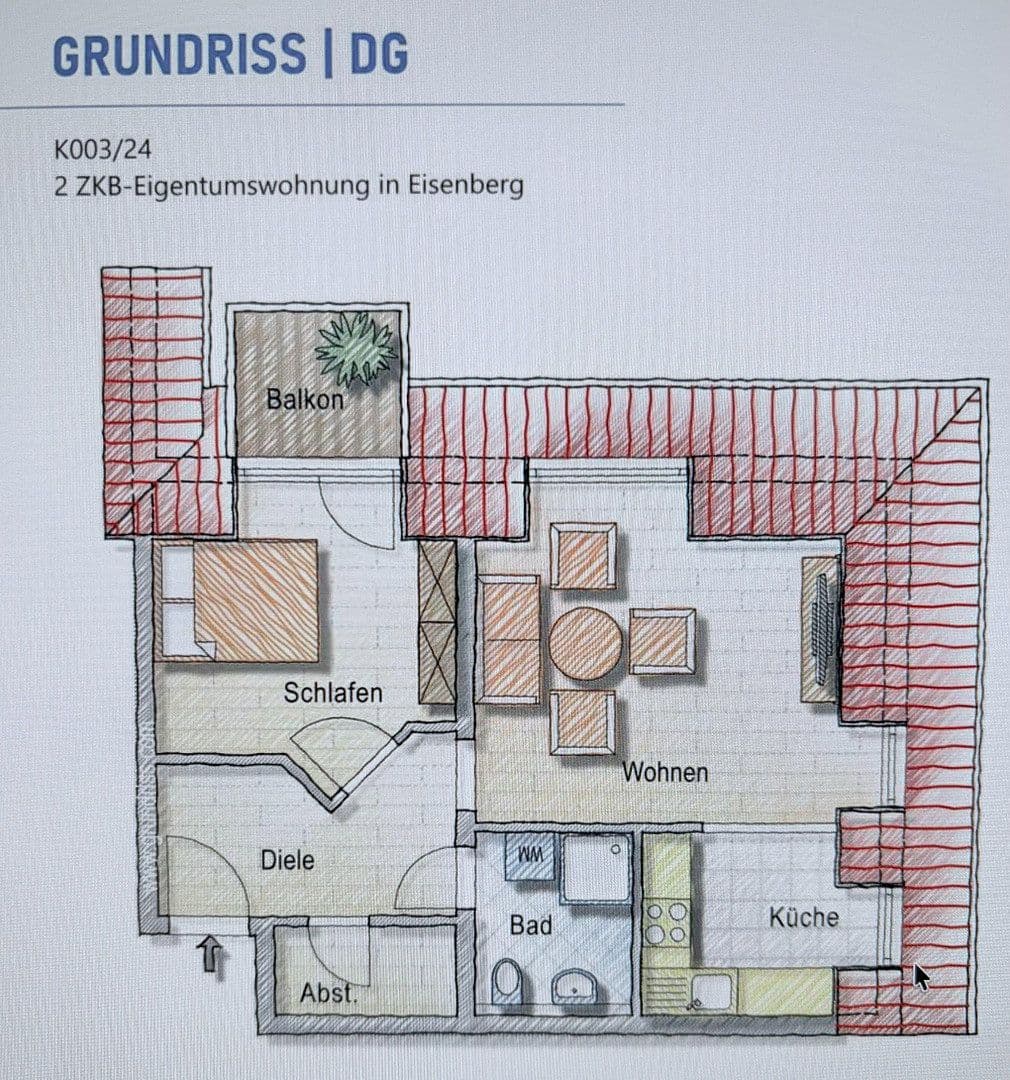 Prenájom bytu 2-izbový 45 m², Goethestraße 12, Eisenberg (Pfalz), Porýnie-Falcko Prenájom bytu 2-izbový 45 m², Goethestraße 12, Eisenberg (Pfalz), Porýnie-Falcko
