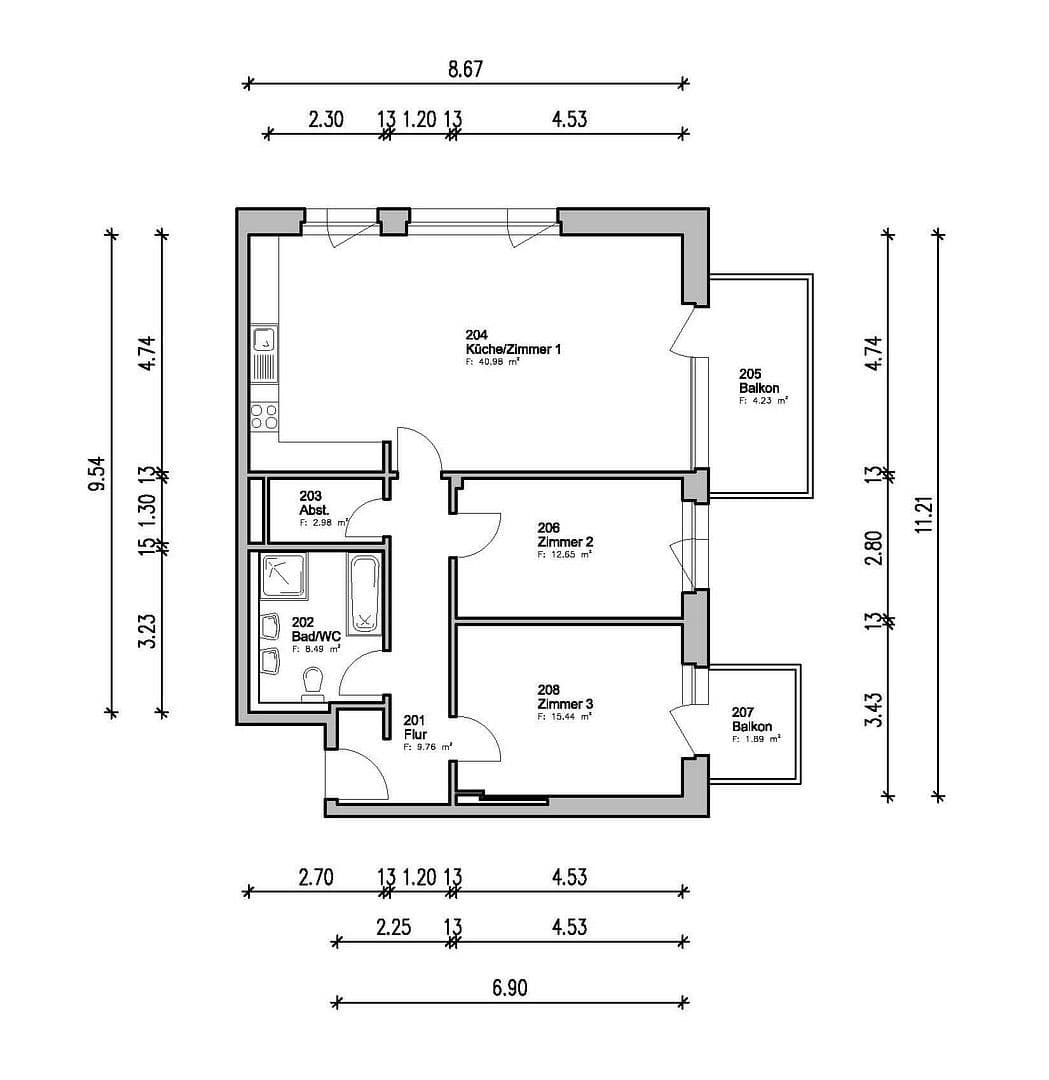 Predaj bytu 3-izbový 96 m², Bremen, Brémy Predaj bytu 3-izbový 96 m², Bremen, Brémy