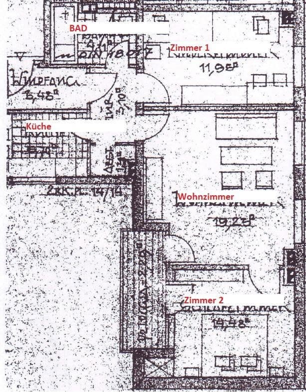 Prenájom bytu 3-izbový 67 m², Bauverein str 23, Nürnberg, Bavorsko Prenájom bytu 3-izbový 67 m², Bauverein str 23, Nürnberg, Bavorsko