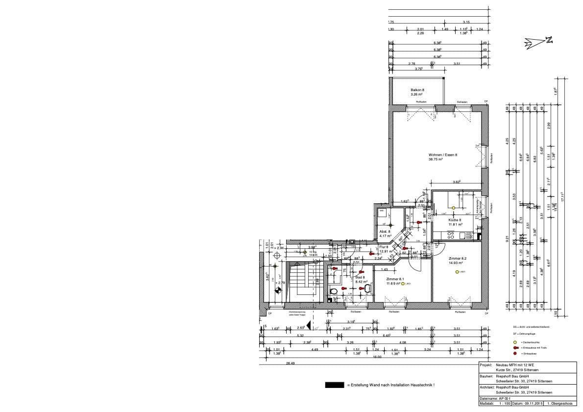 Predaj bytu 3-izbový 106 m², Kurze Str. 11, Sittensen, Dolné Sasko Predaj bytu 3-izbový 106 m², Kurze Str. 11, Sittensen, Dolné Sasko