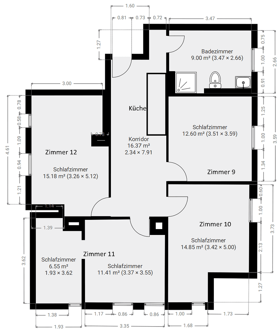 Prenájom bytu 4-izbový 87 m², Cölbe, Hesensko Prenájom bytu 4-izbový 87 m², Cölbe, Hesensko