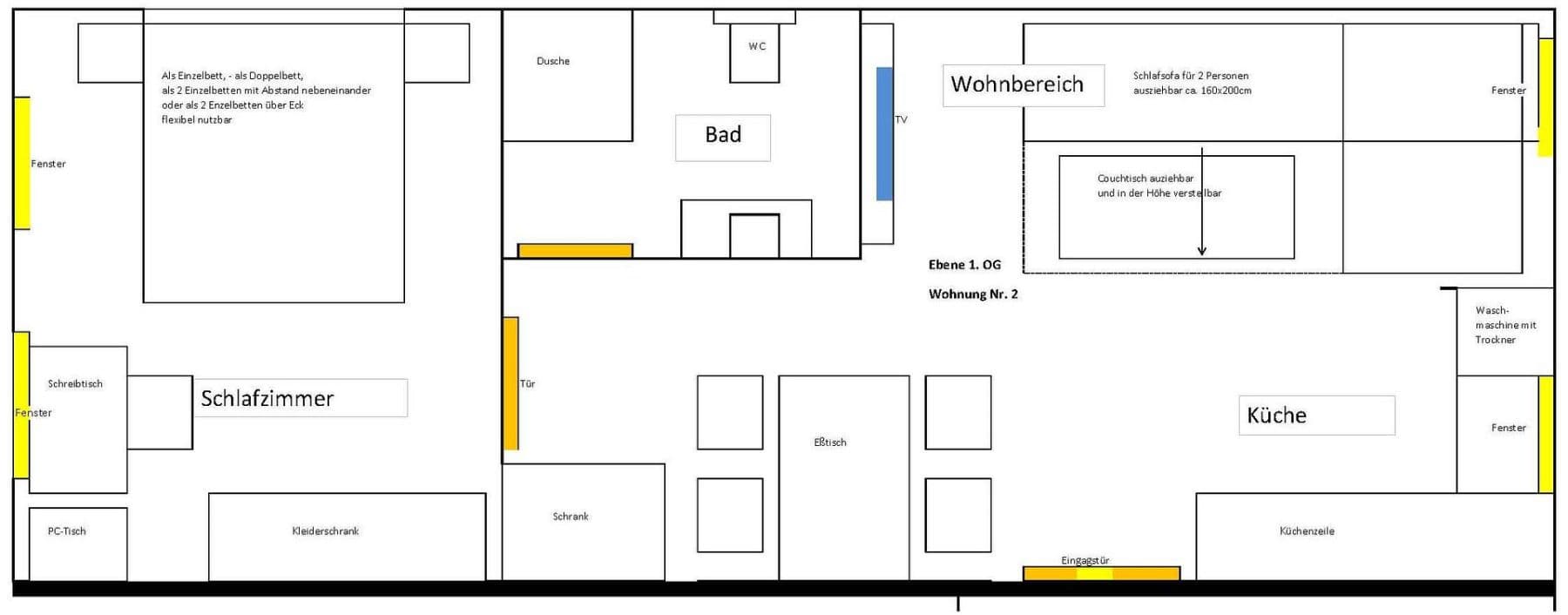 Prenájom bytu 2-izbový 36 m², Jülich, Severné Porýnie - Westfálsko Prenájom bytu 2-izbový 36 m², Jülich, Severné Porýnie - Westfálsko
