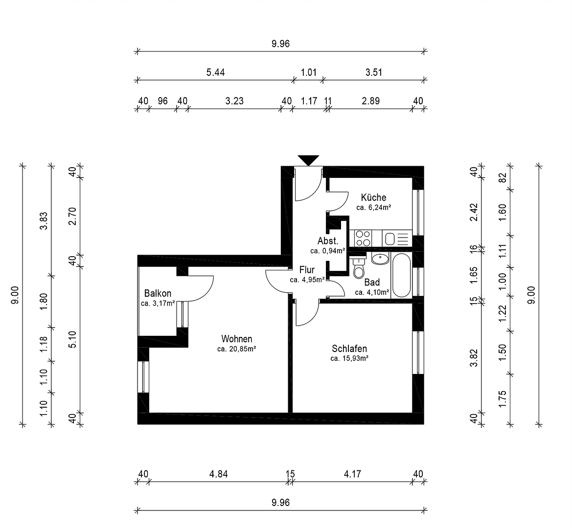 Prenájom bytu 2-izbový 56 m², Berlin, Berlín Prenájom bytu 2-izbový 56 m², Berlin, Berlín